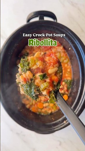 Crockpot Ribollita #slowcooker #crockpot #souprecipe