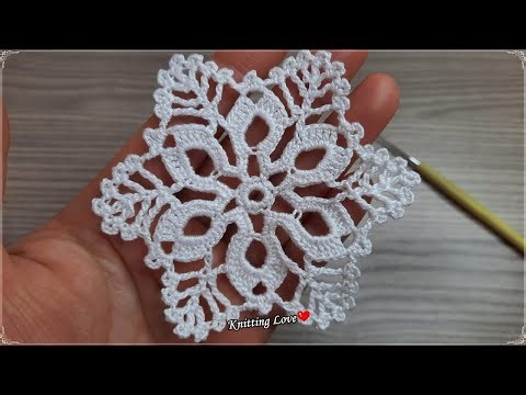 Gorgeous Snowflake Crochet Pattern ❄️ | Beginner-Friendly Knitting Tutorial | Tığ İşi Örgü