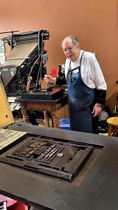 We are often asked if we make custom prints from the print shop at the Sacramento History Museum. We have a variety of greeting cards but also a couple wanted poster options. After all, everybody wants to feel wanted! In this video, Howard letterpress printed a wanted poster of mostly wood type with his name on the poster. You can order a get your name on a poster (14 characters max including spaces from our museum store or website. This was printed with black rubber base ink using our Washingto
