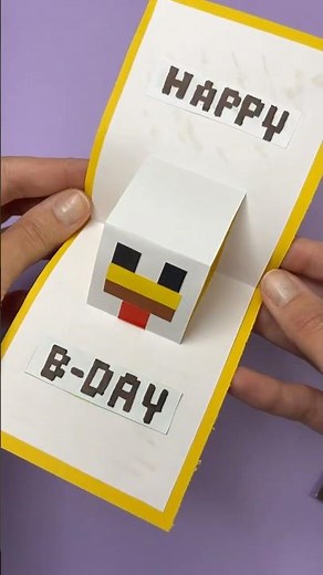 DIY Minecraft card ❤ CUTE Gift Idea