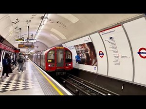 London Central Line Underground Train at Holborn Station on Rush Hour