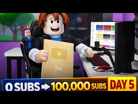 I Finally Got GOLDEN PLAY BUTTON in Roblox YouTuber Simulator 😭🔥 | Day 5 | S_K_GAMER