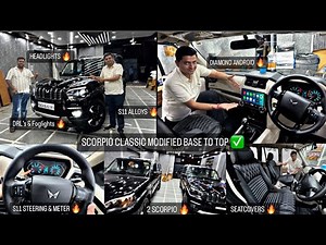 2024 SCORPIO CLASSIC BASE MODIFIED TO TOP ✅ FULLY MODIFIED ✅ MAHINDRA GENUINE WITH PRICE ✅