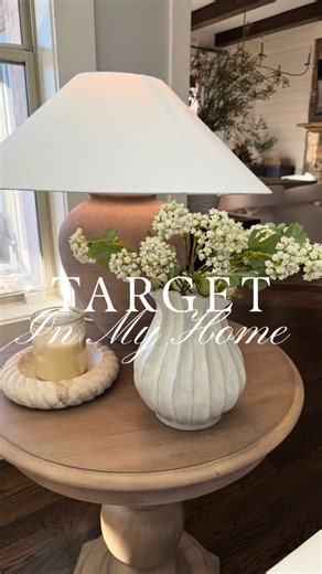 Courtney Taylor | Home Decor & Designer Inspired Finds on Instagram: "POV: Every time someone asks where my home decor is from… the answer is usually Target 🤍 I’m sharing all of my favorite Target home decor styled throughout my home—from my scalloped marble bowl and PB-inspired wicker baskets to gorgeous faux stems, twisted taper candles, cozy textured throws, storage boxes, handled vases, framed artwork, and more. These are the pieces I use again and again when styling shelves, coffee tables,