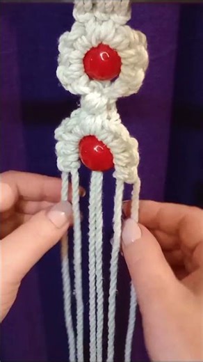 Macrame knot tutorial with beads #macrametutorial #patternknot #diy #easymacrame #basicmacrame