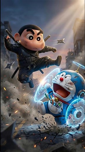 Doraemon VS Sinchan "Fight" #shorts #usa #india #japan #cartoon