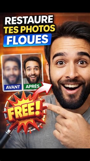 Fini les photos floues Gratuit (Ultra Facile) 2026 #shorts #short #photo #ia #chatgpt #ai