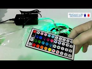 Ruban LED RGB kit complet | Bande lumineuse télécommandée 1m → 10m