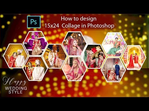 How to Design 15x24 Photo Collage in Photoshop | 15x24 Size Collage Design Step by Step