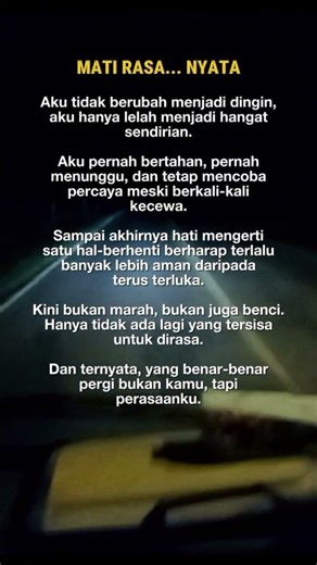 perasaan yg telah hilang #storywa #galaubrutal