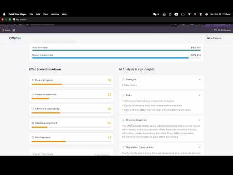 Offer GO - App demo tutorial (Your job offer consultant)