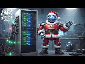 80s Cyber Christmas ✨ Retro Synthwave Design | Holiday Robot Glow