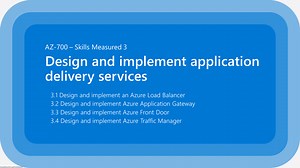 Preparing for AZ-700 - Design and implement application delivery services (3 of 5)