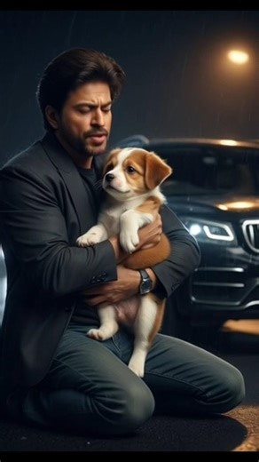 Sharukh Khan me bachaya akk chota puppy ka life #emotional #puppy