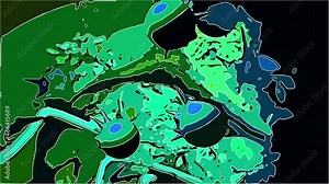 2d animation in comic style - virus attack the cell