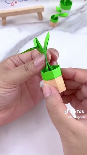 Origami Pot and Plant Making Tutorial