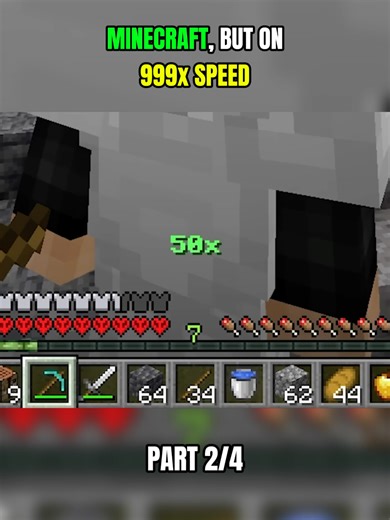 Minecraft Adventure at 999x Speed: Quest for Diamonds