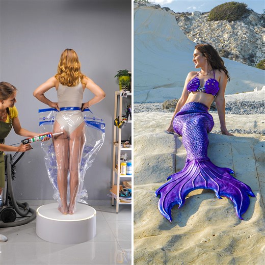 Fabriquer une queue de sirène hyper-réaliste en silicone 🧜‍♀️ L'artisanat aquatique à son meilleur ! ❤️ | Brico Enfants