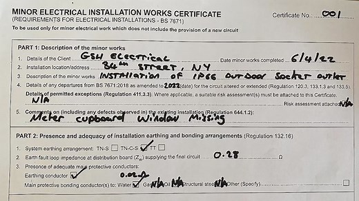 How to Fill out a Minor Electrical Installation Works Certificate (MEIWC) Step by Step (Minor Works) How to fill out and complete an electrical minor works certificate with Marcus. In this video we show you step by step how to fill in each line of an electrical minor works certificate. Marcus explains each part of the certificate and completes the paperwork to conform with BS 7671 - Minor Electrical Installation Works Certificate (MEIWC). Videos are training aids for City and Guilds (C and G) an