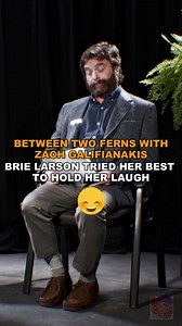 591K views · 2.8K reactions | Brie Larson tried her best to hold her laugh  | Between two ferns lover | Facebook