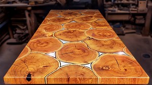 313K views · 2.4K reactions | How to make a desk with wood slices and pieces of steel #handmade #diy #wood #epoxytable #upcycling #woodworking | MarmotaWorks | Facebook