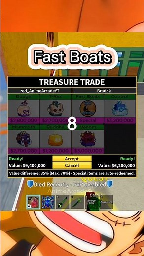 Trading Fast Boats in Blox fruits 😱