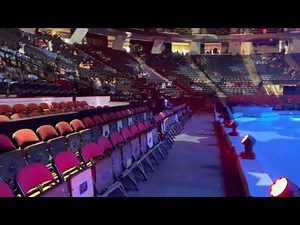 Our seats in disney on ice! Front row rink side!