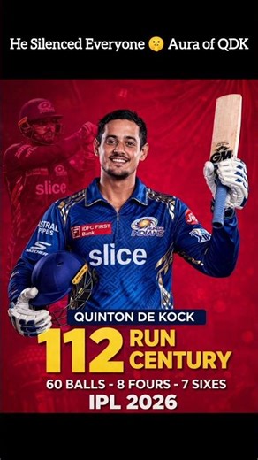 :🤯 Quinton de Kock's INSANE 112-Run Century! 🔥 #ipl2026 #ipl2026 #shorts #tag #vlog #subscribe #fly