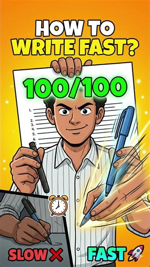 How to Write Fast in Exam 📚🚀 #shorts #studytips