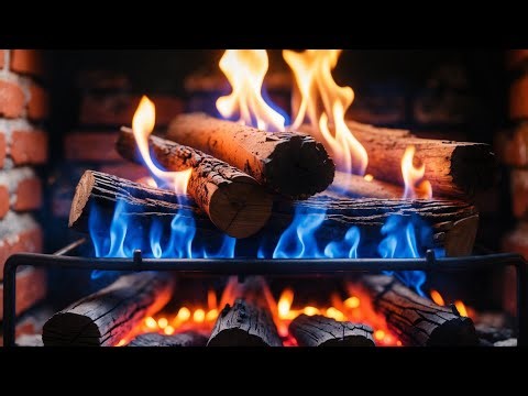 Relaxing Blue Fire 4K – Cozy Fireplace Ambience with Crackling Sounds for Sleep and Calm Mind