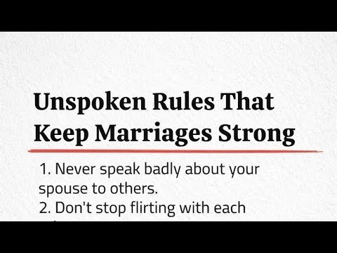 Unspoken Marital Key Words!
