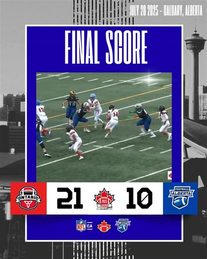 3.1K views | Ontario beats hosts Alberta 21-10 in the third game of the 2025 U18 Women's National Tackle Championship | Football Canada | Facebook