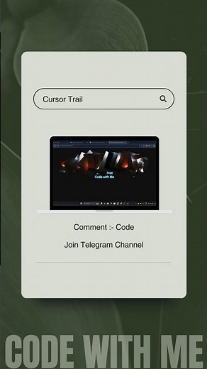 Mind-Blowing Cursor Trail Effect ✨ | HTML CSS JavaScript Animation