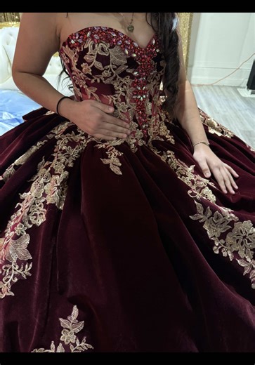 Velvet burgandy ˚₊‧꒰ა ✦ ໒꒱ ‧₊˚ PARIS BOUTIQUE STYLE | NEW XV DROP 👑✨ This dreamy quince gown has officially arrived in Nashville 🤍 Designed for the girl who wants a couture moment on her big day. Try it on today — no appointment needed 📍2428c nolensville pk Nashville tn 37211 📲6156355426 Model@Chameyca S Galindo • • • #fyp #quinceañera #xvaños #quincedress #viral