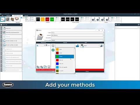 How to add a material, method and tool / Summa GoProduce