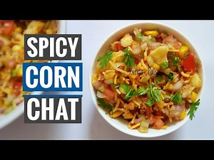 Spicy Masala Corn Chat, Corn Bhel, Indian street food, cooking without fire, easy chat, masala chat