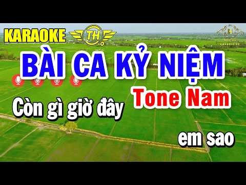 Bài Ca Kỷ Niệm Karaoke Tone Nam ( Dm ) Nhạc Sống Hát Rất Nhẹ | Trọng Hiếu
