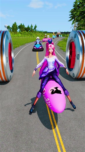 Funny Stunts & Wild Rides VS Iron-Man Legs Bollard Trap Crash – BeamNG.drive