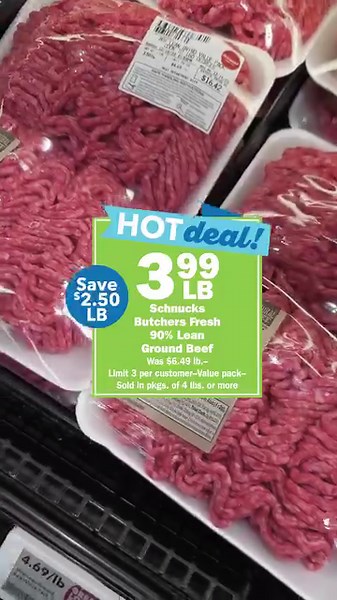 New year, new deals! 🌟 3 DAYS ONLY🌟 🔥 $3.99 LB 🔥 Schnucks Fresh 80% Lean Ground Beef, pkgs. of 4lbs. or more 🔥 $4.99 🔥 Brew Pub Pizzas 🔥 10X Points 🔥 Schnucks Deli Fresh Cuts Meats or Cheese 🏃 HURRY! These deals are from Thurs., Jan. 4 through Sat., Jan. 6 *only* | Schnucks