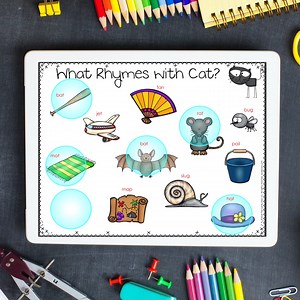 🌟🎉 Hey Educators and Parents! 🎉🌟 Looking to make rhyming fun and engaging for your kindergarten and first graders? Check out our new Rhyming Google Slides Activity Pack that will have your little learners rhyming and smiling in no time! 🎤💥 Our interactive pack includes 7 exciting digital activities: Doesn't Belong Sliding Activity - Help kids identify which word doesn't fit in the rhyme! Rhyming Pairs Sliding Activity - Match those rhyming pairs and boost their rhyme skills! Cover the Rhym