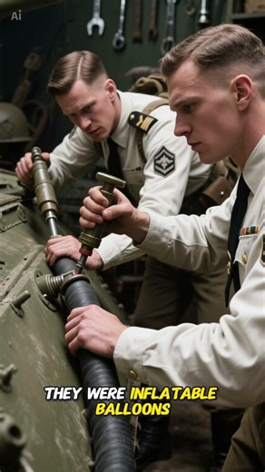 The US Army Used Inflatable Tanks to Fool Nazis 🎈 tanks #GhostArmy #WW2 #MilitaryTactics #Deception