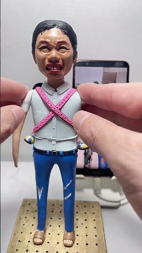 Best creation of creative canvas 👈😳loves this doll everyone🧑‍🦰🧑‍🦰#ytshorts #art
