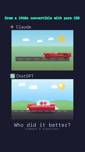 Claude vs ChatGPT: Classic Car Art #Shorts