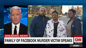 The family of Robert Godwin, the man whose shooting death was shown in a Facebook video, said they hold no animosity towards the killer during an emotional interview on Anderson Cooper 360. http://cnn.it/2pLwGyB | CNN