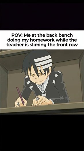 When you doing homework while the teacher checking #anime #shorts