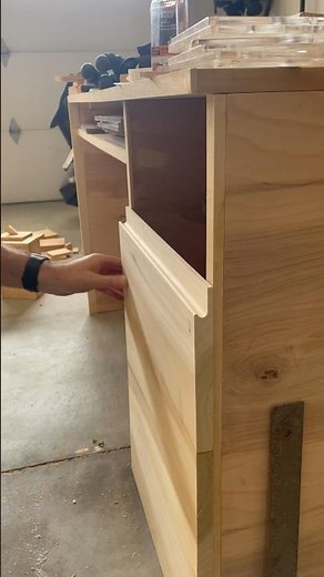 Firing up the router table to add a finger pull to this drawer face #shorts #router #diy #maker