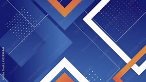 Blue background with geometric figures, 4K. loop