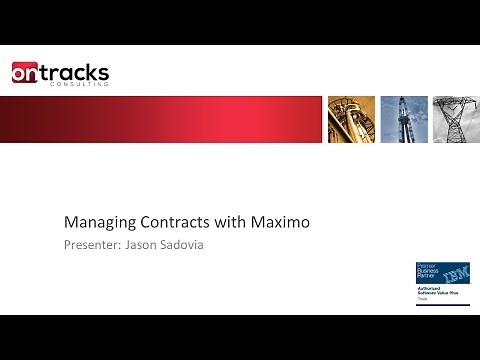 Contracts Management in IBM Maximo