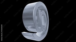 At sign symbol rotate email internet web social network e-mail digital loop 4k Stock Video