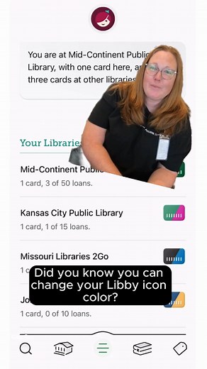 Did you know you can change the color of the Libby icon? Try it and let us know what you think. | Mid-Continent Public Library